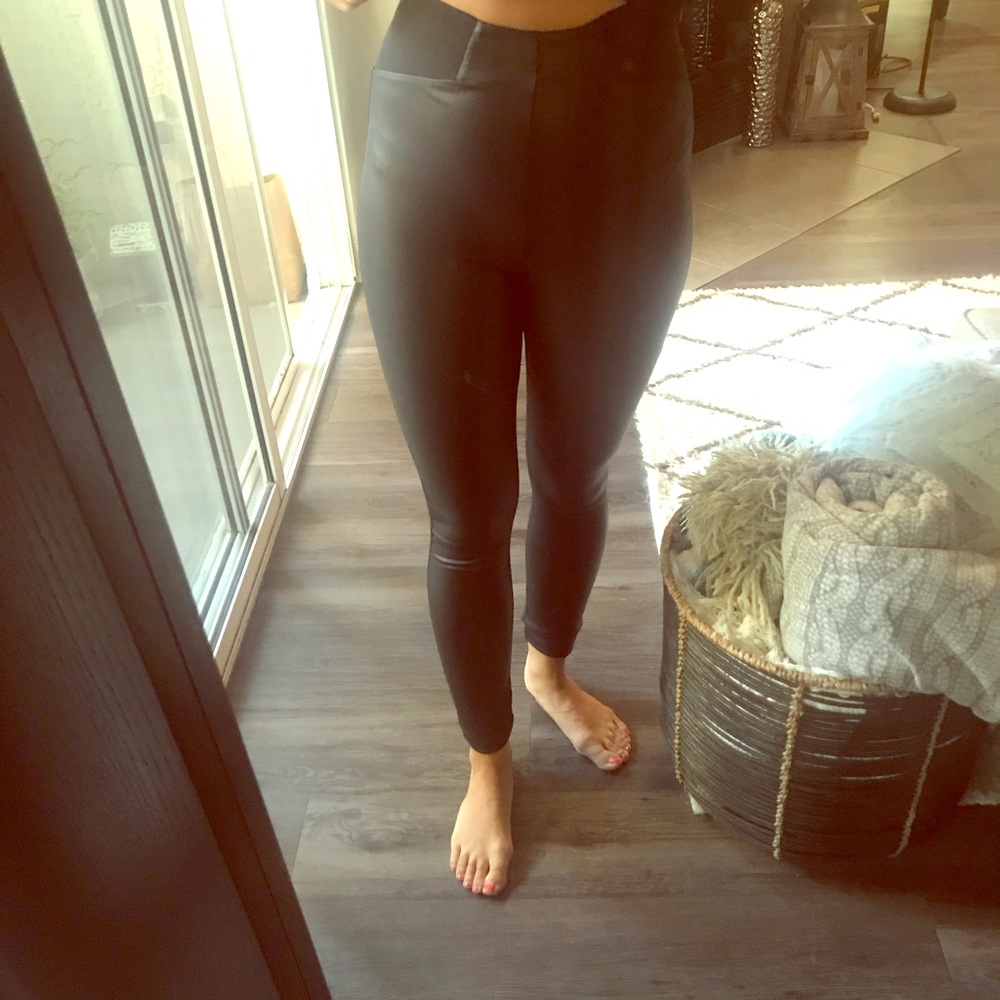 ASOS Black pleather leggings
